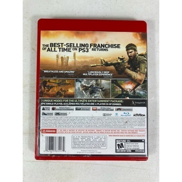 Playstation Call of Duty Black Ops Video Game PS3 Rated M 17+ Authentic Action - Picture 7 of 10